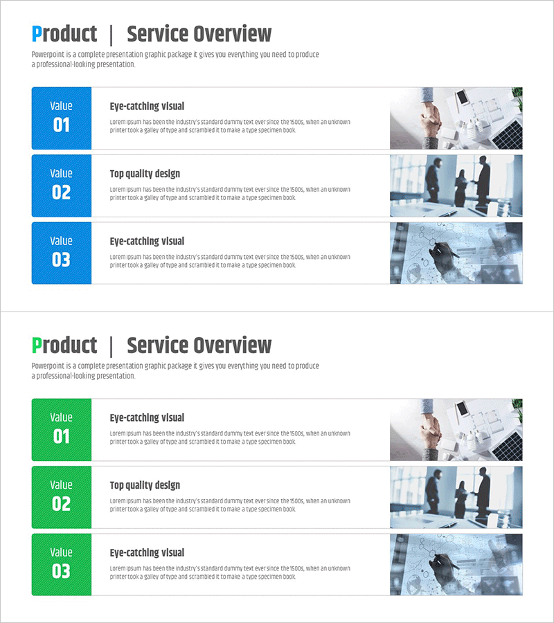 차별화된 상품 서비스 소개 – 비즈니스 효율성을 높이는 인포그래픽 슬라이드