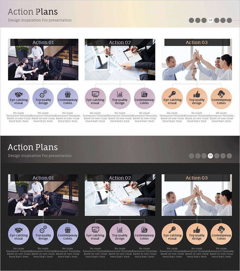 전략적 운영 활동 계획을 위한 다이어그램 슬라이드