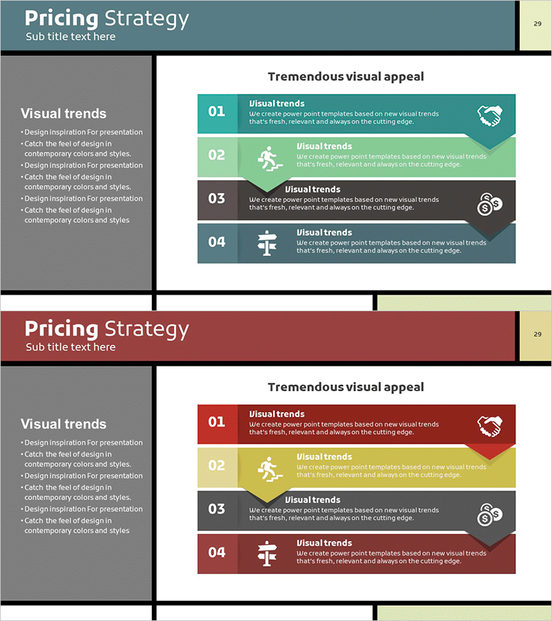 가격 전략 4단계 다이어그램 – 마케팅 전략 시각화