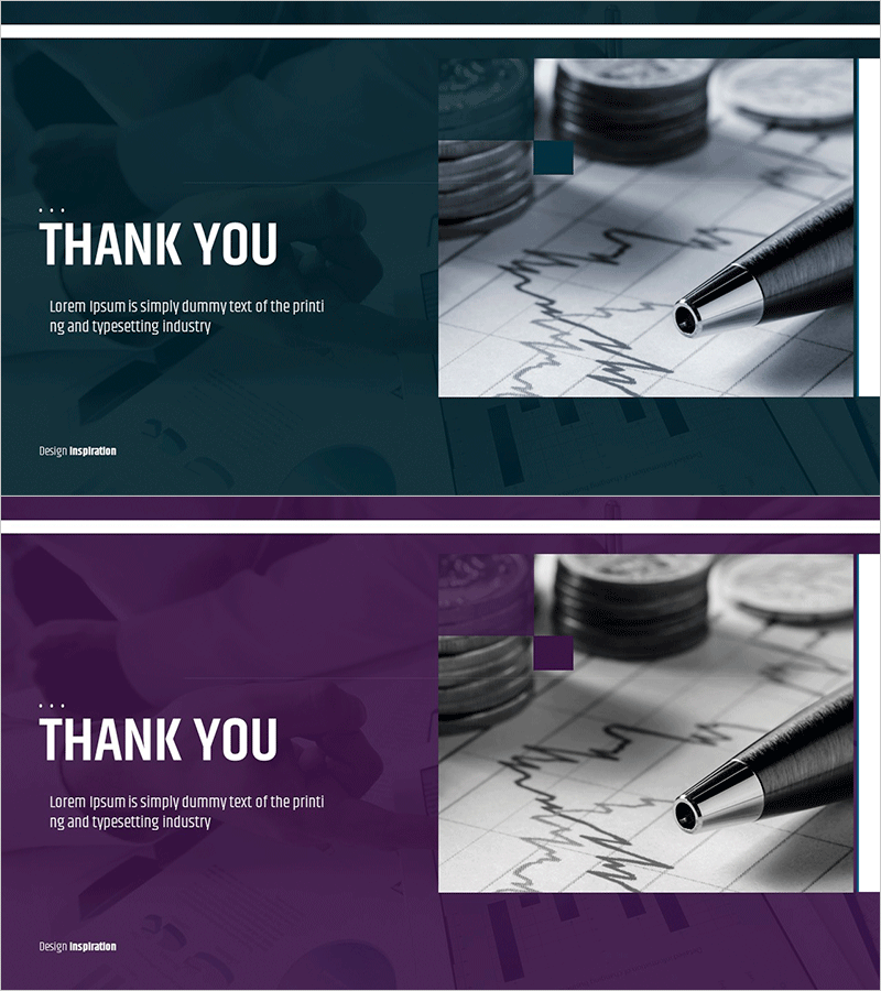 엔딩 표지 투자유치 PPT 템플릿 – 안정적 성장