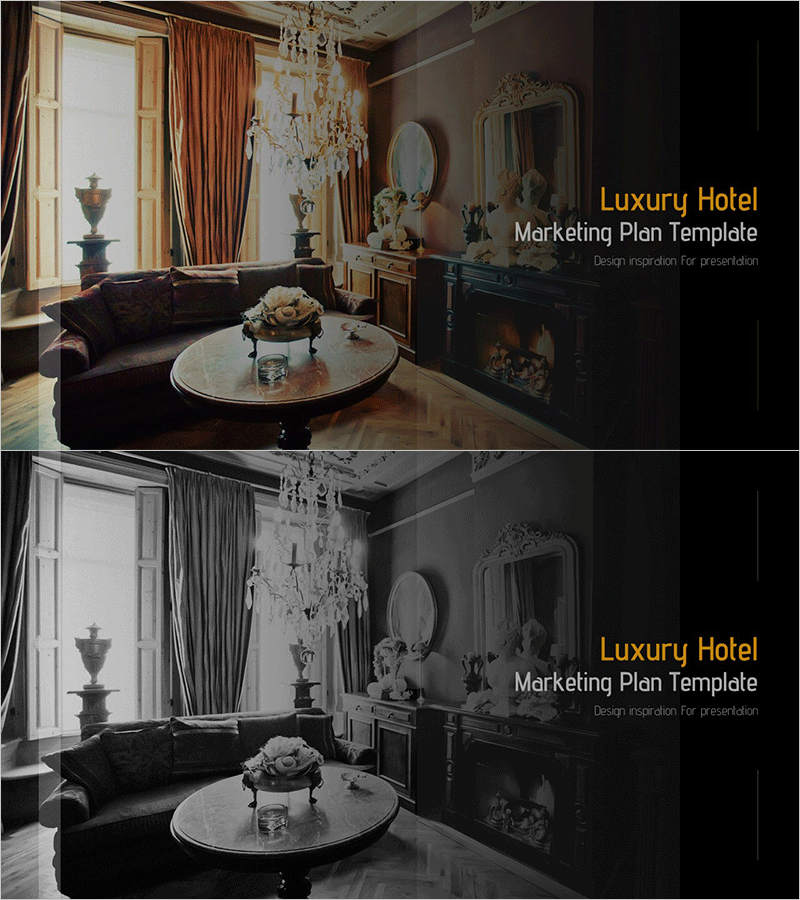 고급 호텔 마케팅 기획서 템플릿 표지