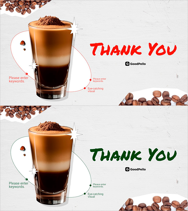 프리미엄 카페 사업계획서를 위한 엔딩 표지 – 감사와 진실