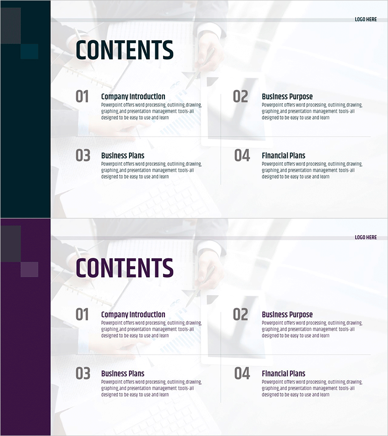 스탠다드 투자유치 PPT 템플릿 목차