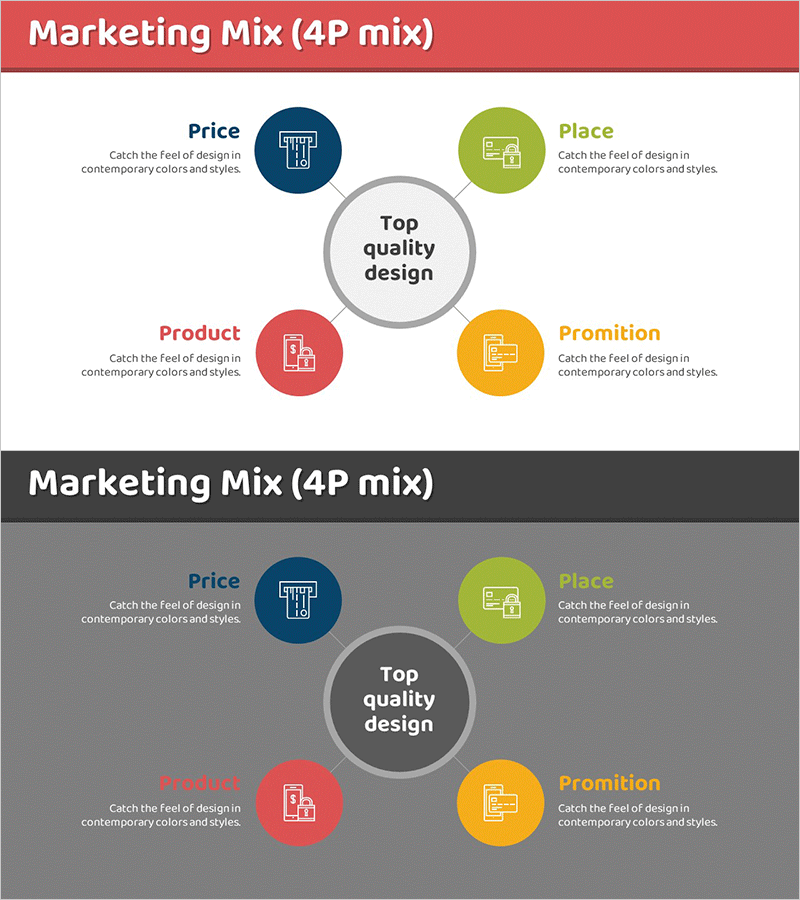 마케팅 4P 확산 다이어그램 – 마케팅 전략의 효과적 비주얼