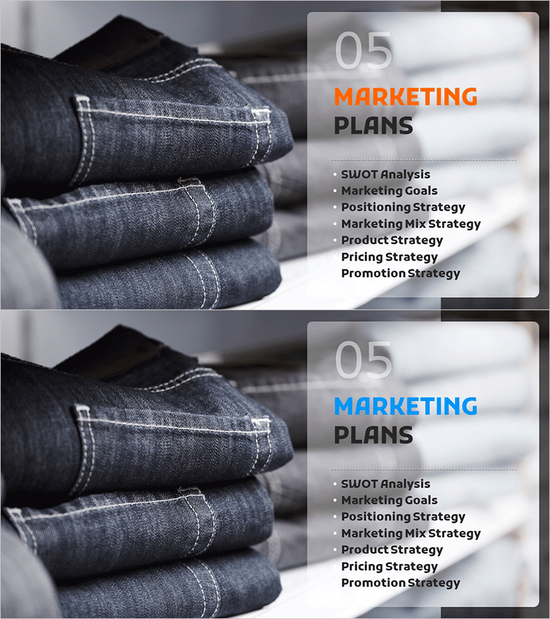 패션 사업계획서 템플릿 간지