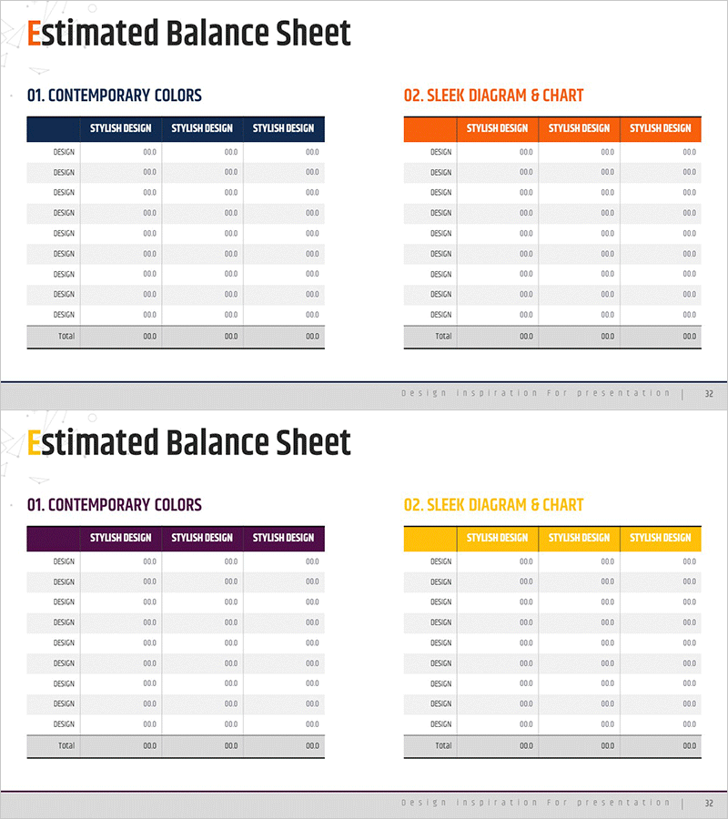 비교 분석표 차트로 재무 성과 강조 – 신뢰와 전문성