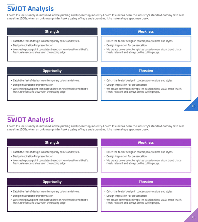 SWOT 분석 폐쇄 사각 다이어그램