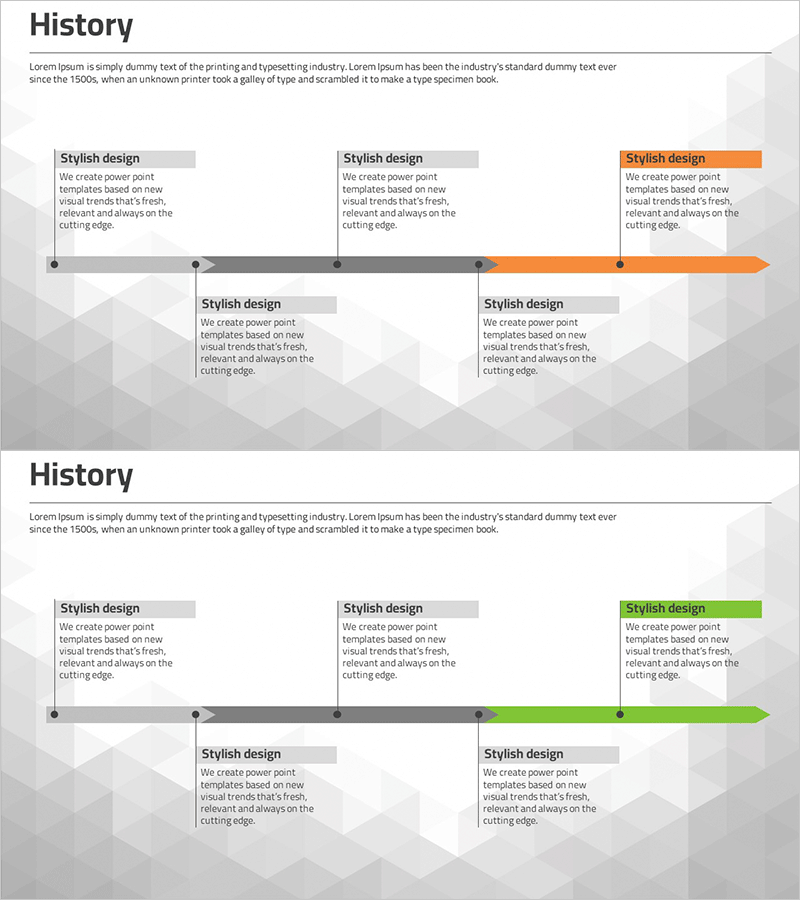 비즈니스 플랜 연혁 다이어그램 – 단계별 흐름 표현