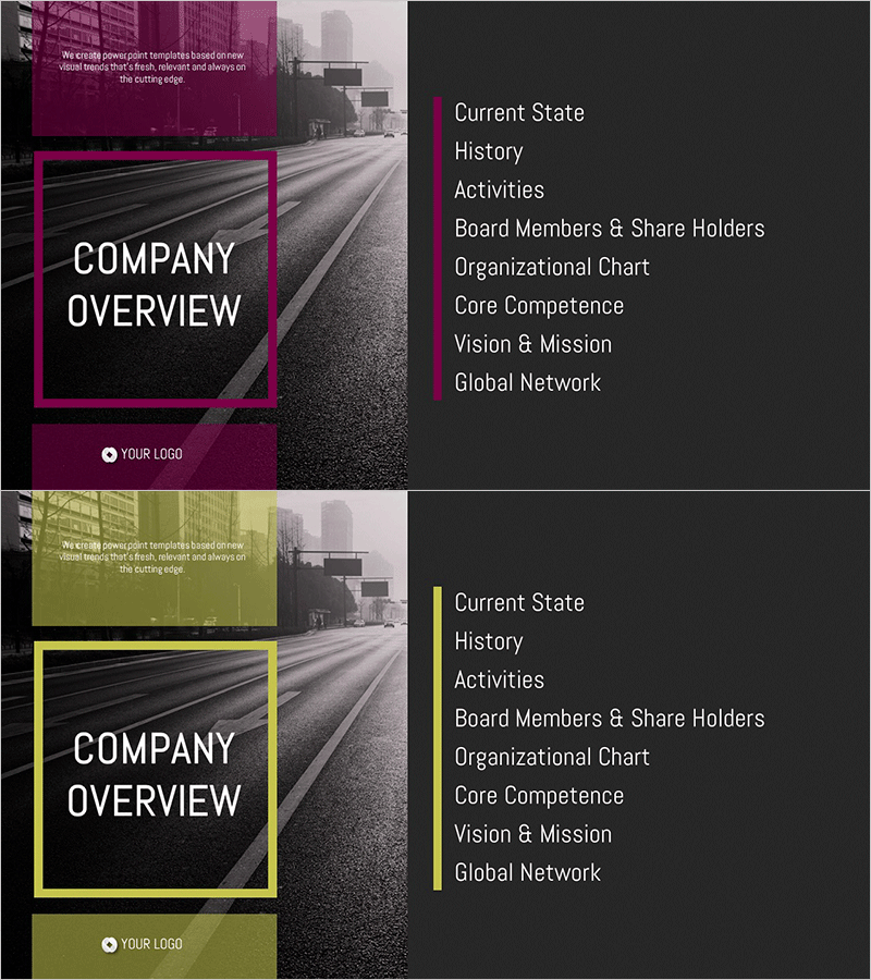 도로 회사 소개서 템플릿 간지 - 신뢰와 혁신의 시작