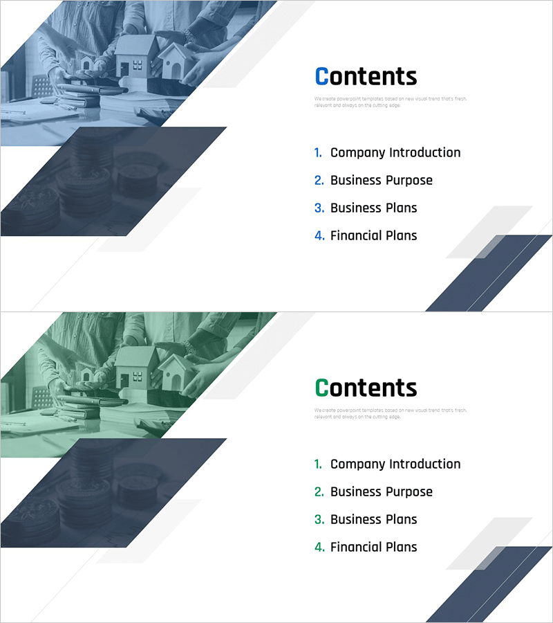 부동산 투자유치 템플릿 목차
