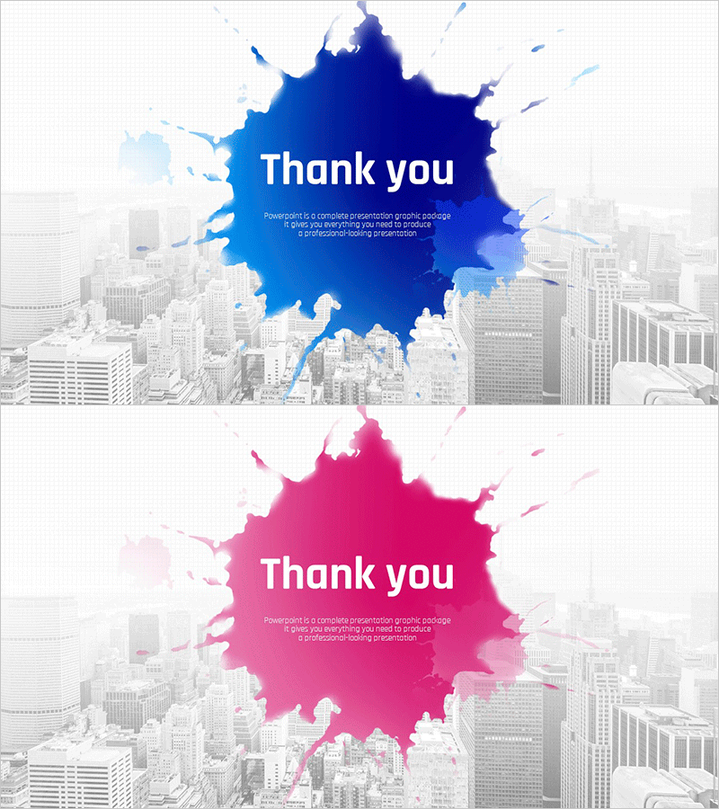 페인팅 테마 회사소개서 템플릿 엔딩 표지 – 창의성과 감각