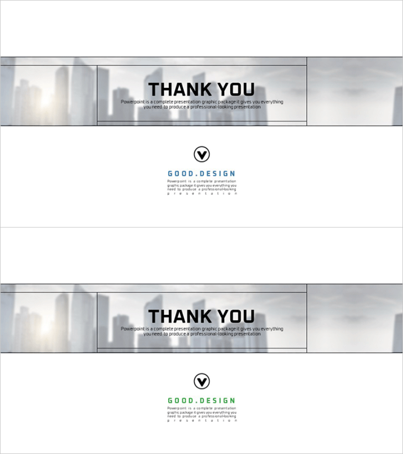 그리드 회사소개서 템플릿 엔딩 표지 – 전문성과 신뢰