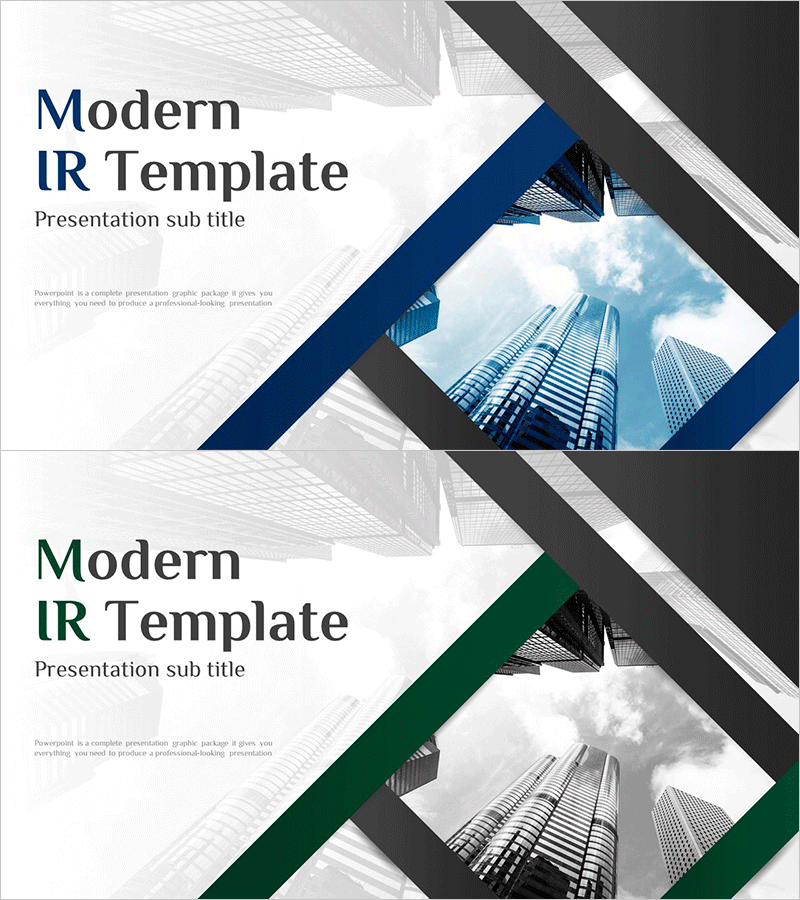 모던 라인 IR 템플릿 표지