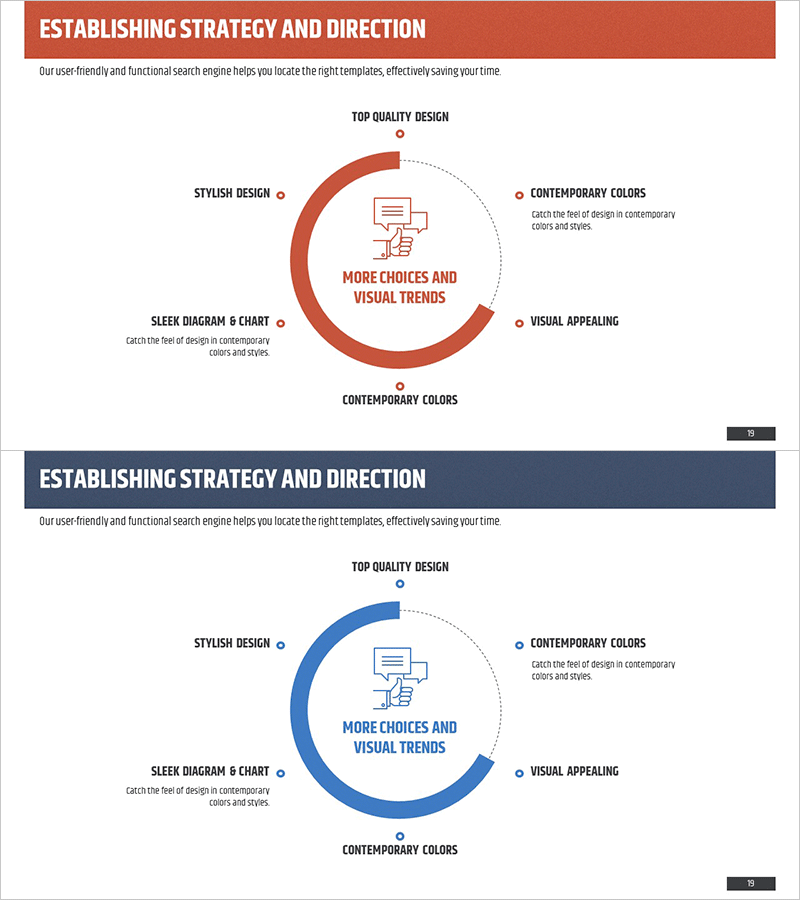Business Strategy Progress Diagram – Effective Direction Setting