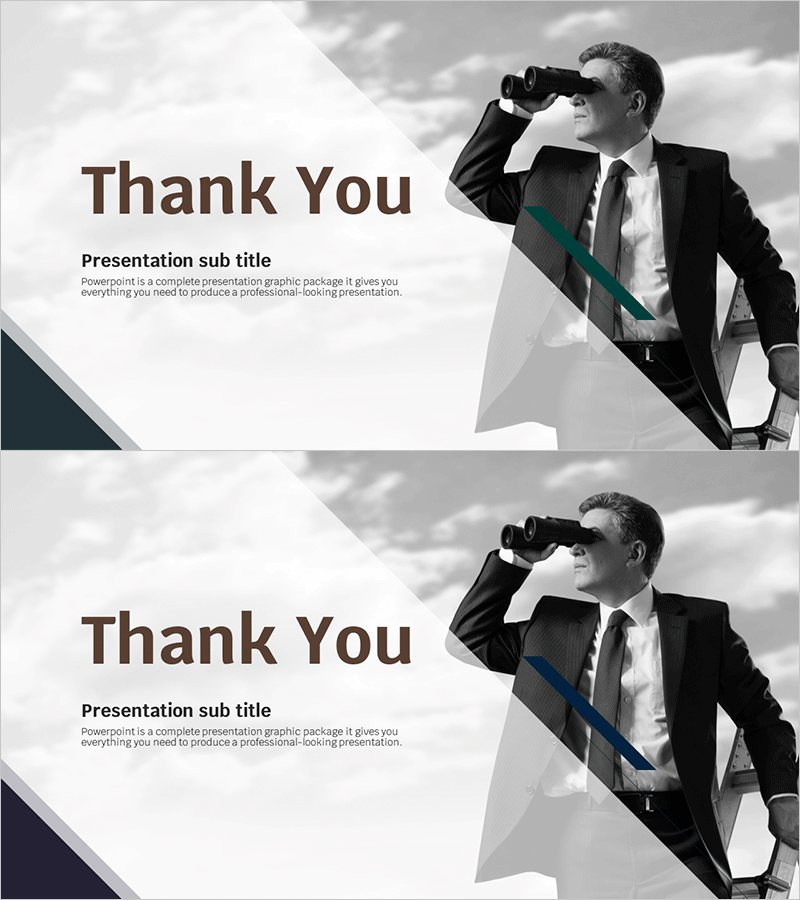 전망 사업계획서 템플릿 엔딩 표지