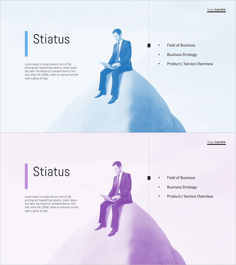 생각하는 회사원 템플릿 간지 – 비즈니스 전략과 개요