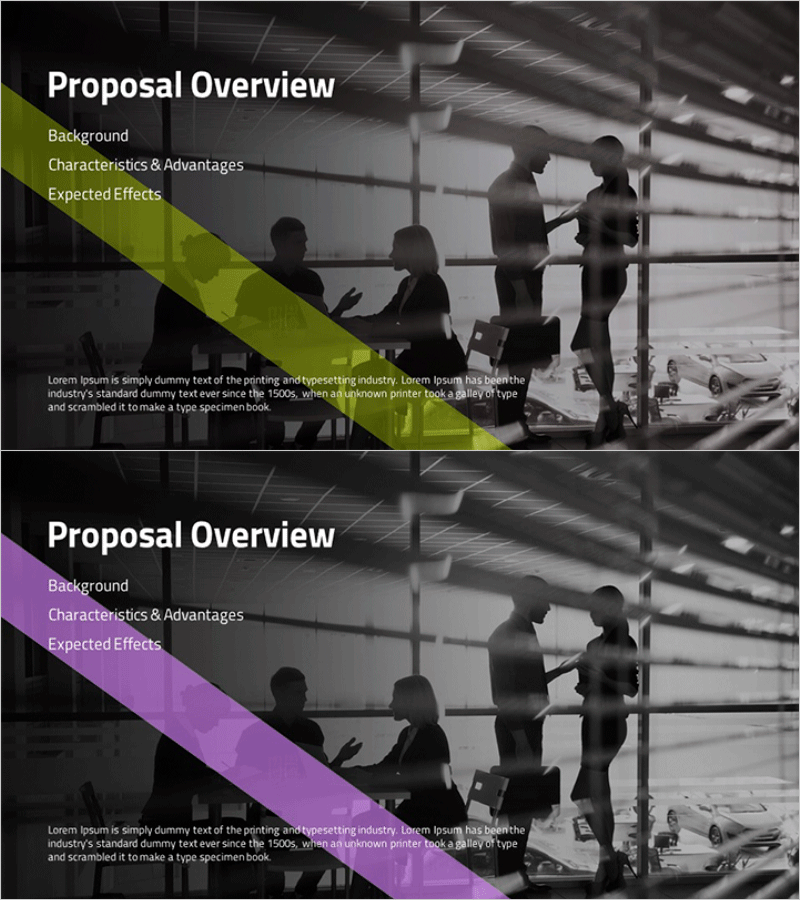 도시 라인테마 제안서 간지 – 현대적인 비즈니스 감성