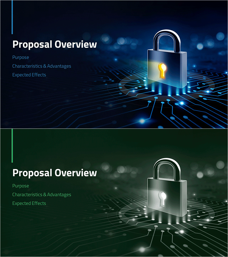 기술 제안서 PPT 템플릿 – 혁신과 안전성