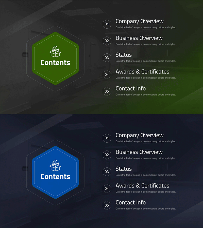 병원 회사소개서 템플릿 목차 – 청록과 신뢰를 담은 디자인