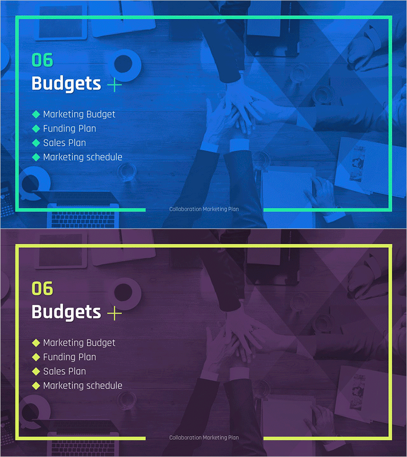 콜라보레이션 마케팅 기획서 템플릿 간지