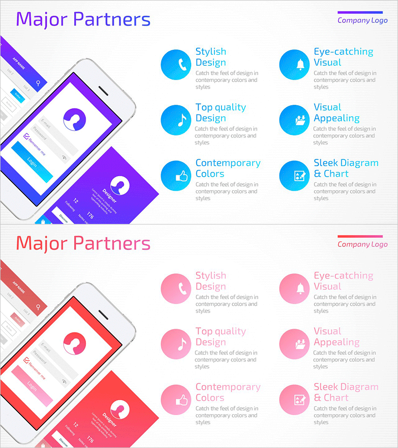 UX UI 프로그램 소개 슬라이드 – 현대적 디자인과 시각적 매력
