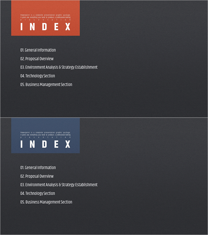 모던 심플 제안서 템플릿 목차 – 전문성과 간결함