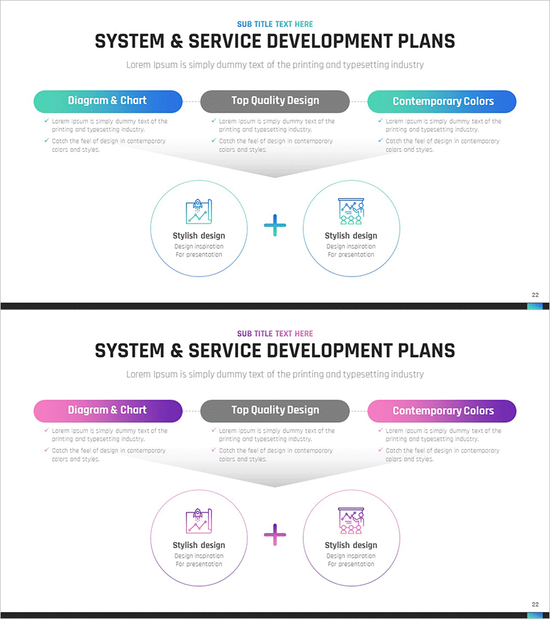 파트너십 사업 핵심 계획을 위한 스타일리시한 슬라이드 설계