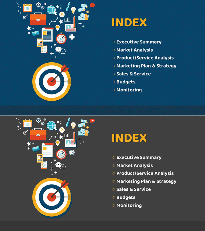 일러스트 테마 마케팅 기획서 템플릿 목차