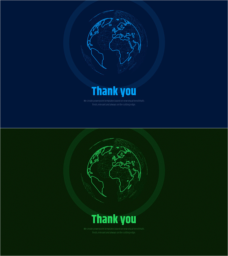 글로벌 기업 회사소개서 템플릿 엔딩 표지