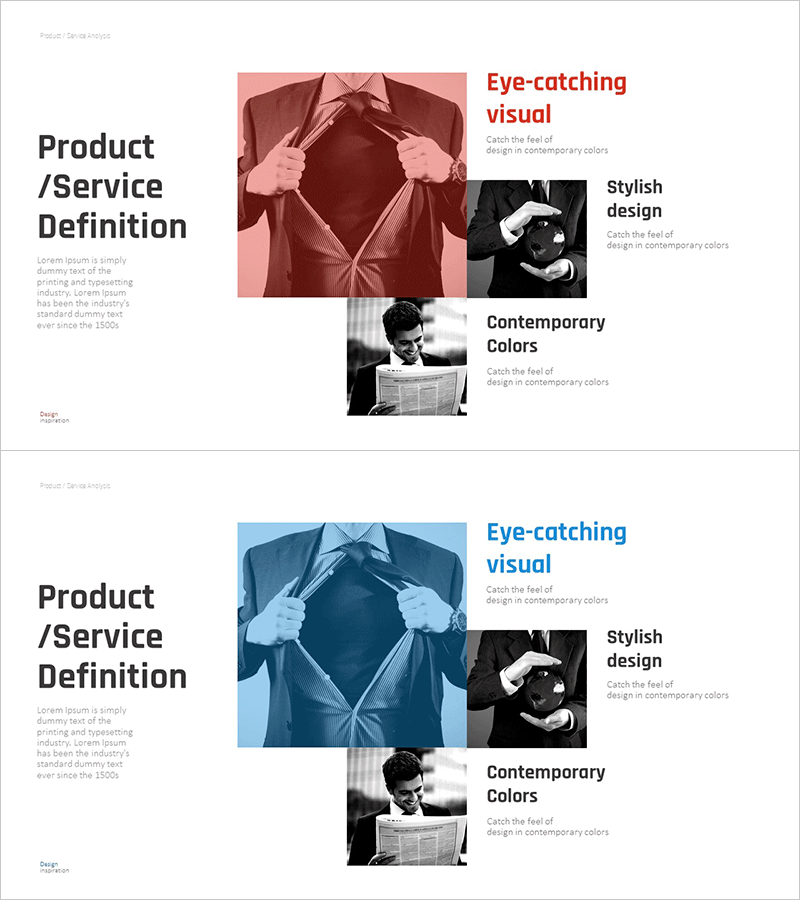 주요 상품 및 서비스 소개 – 매력적인 디자인으로 시각화