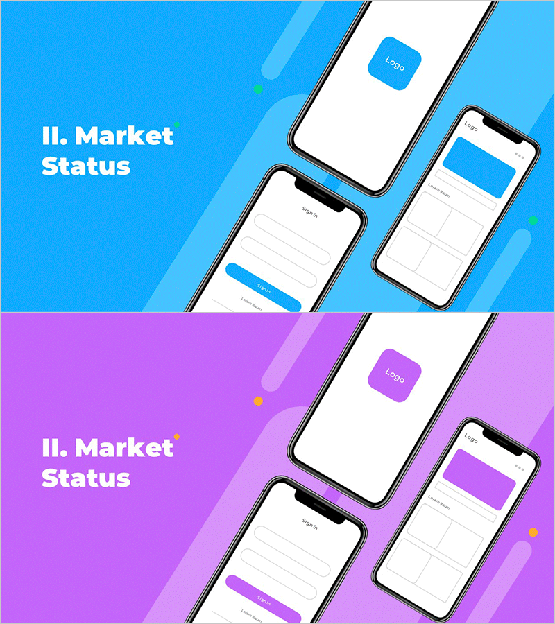 블루 테마 앱서비스 런칭 템플릿 간지