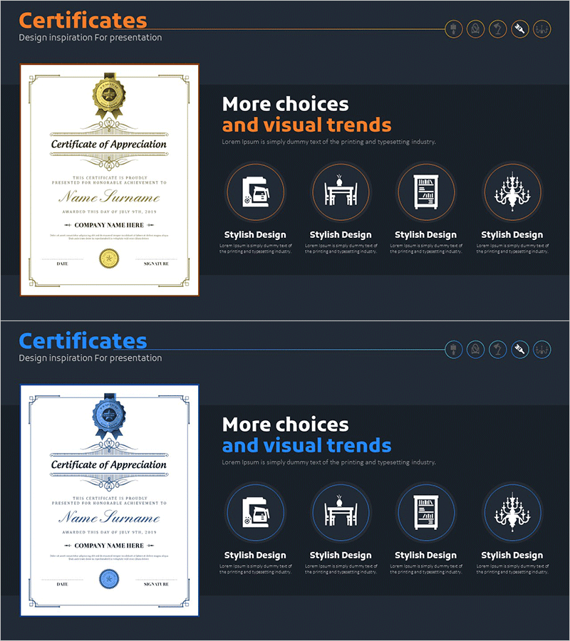 인테리어 사업 수상내역 시각화 슬라이드