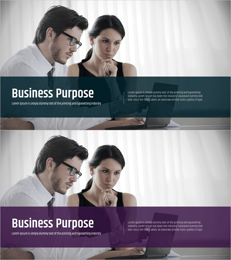 비즈니스 목적을 강조한 투자유치 피피티 템플릿