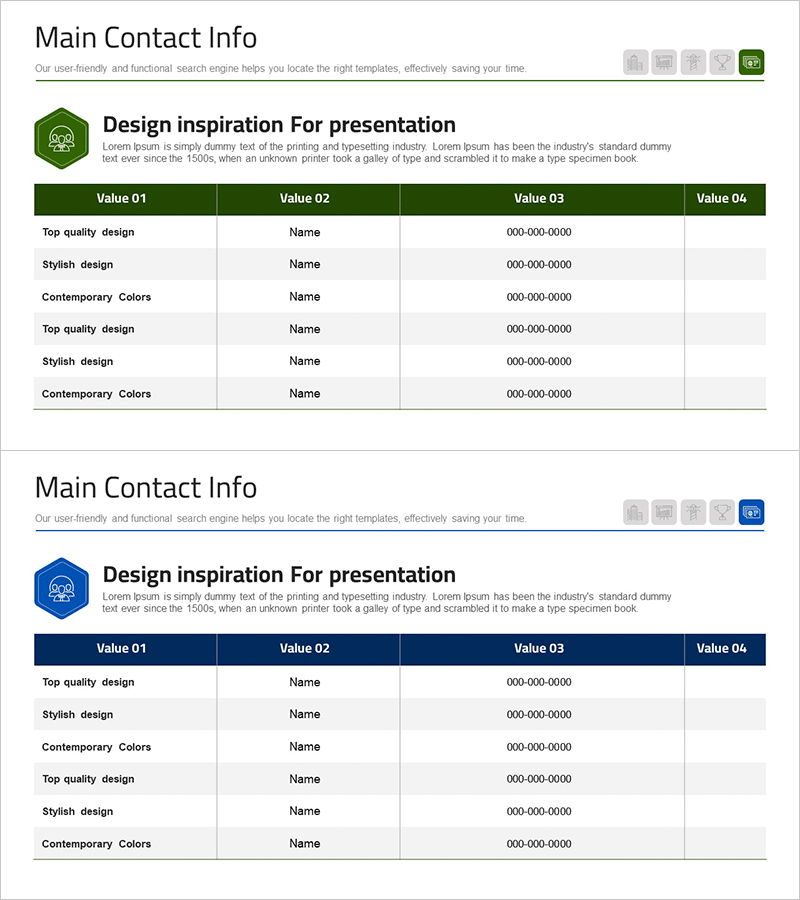 사업 파트너 연락처 슬라이드 – 중요한 비즈니스 연결