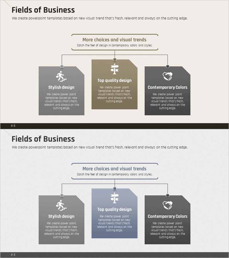 비즈니스 영역 구조 트리 다이어그램 – 효과적인 사업소개