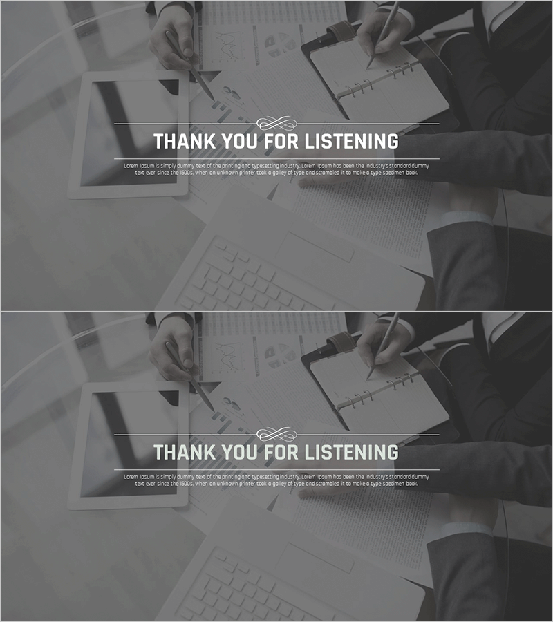 비즈니스 클래식 테마 제안서 엔딩 표지