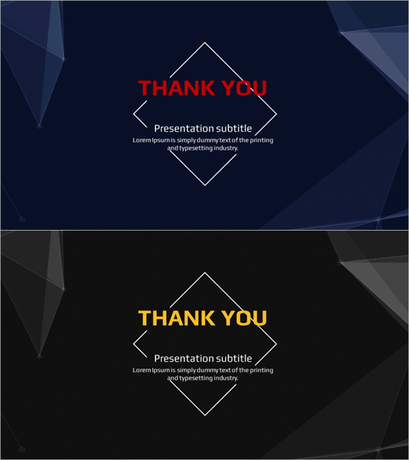 다이아몬드 테마 마케팅 기획서 템플릿 엔딩 표지