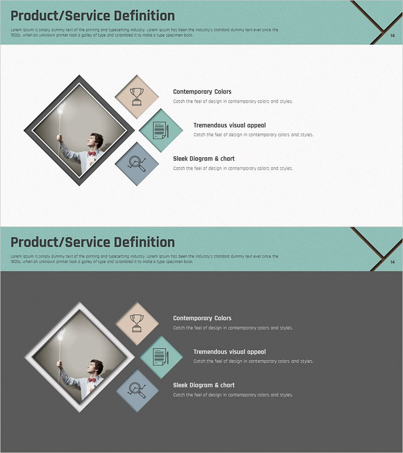 상품/서비스 개요 다이어그램 – 현대적 시각으로 제시