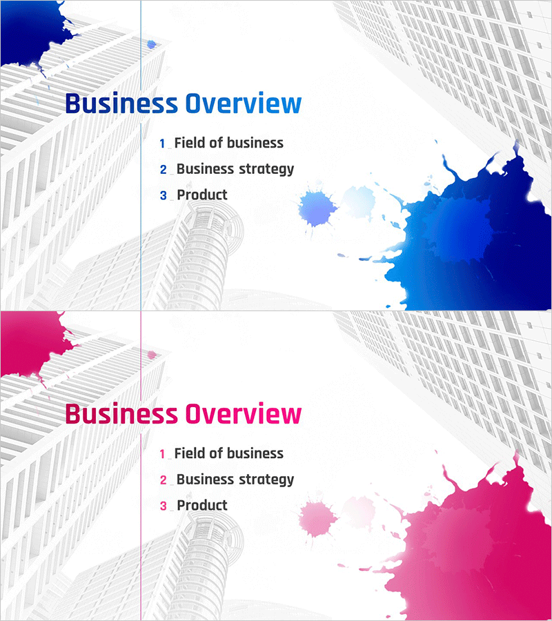 페인팅 테마 회사소개서 템플릿 간지