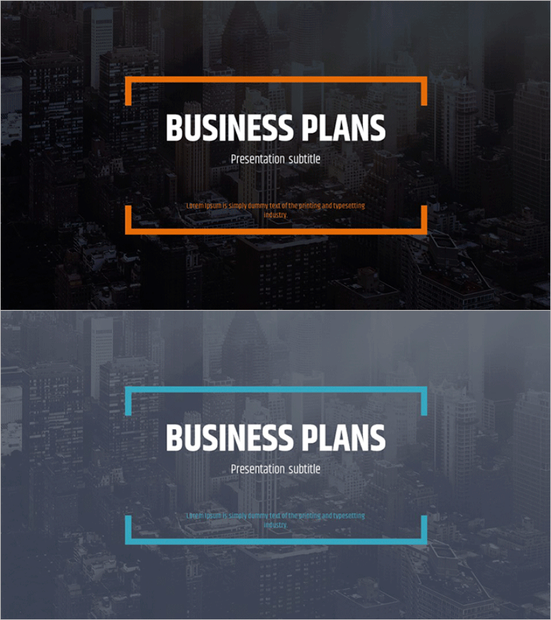 도시 모던 테마 사업계획서 템플릿 표지