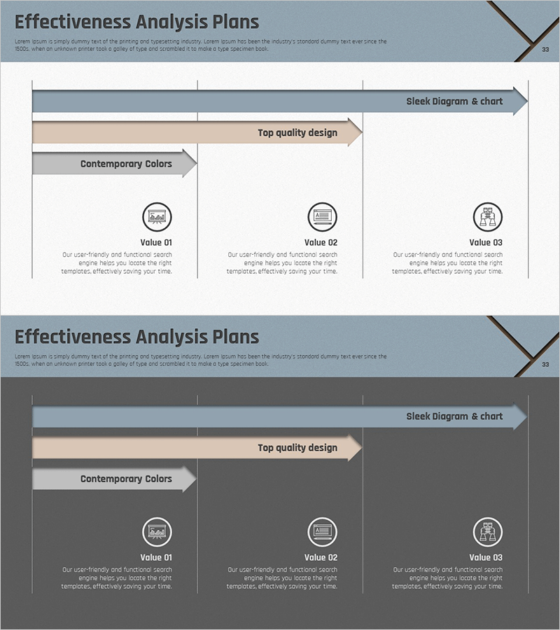 일정 계획 화살표 선형 다이어그램 – 사업 운영의 효율성