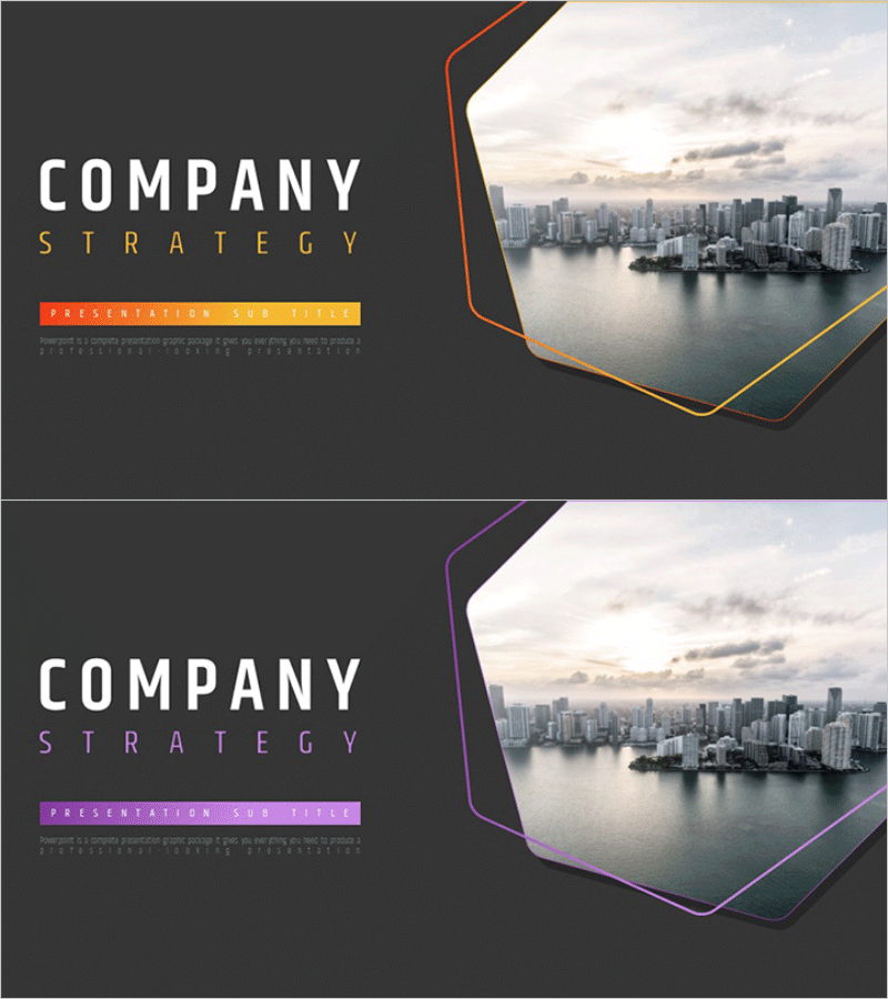 육각형 패턴 회사소개서 표지 – 전략의 시각화