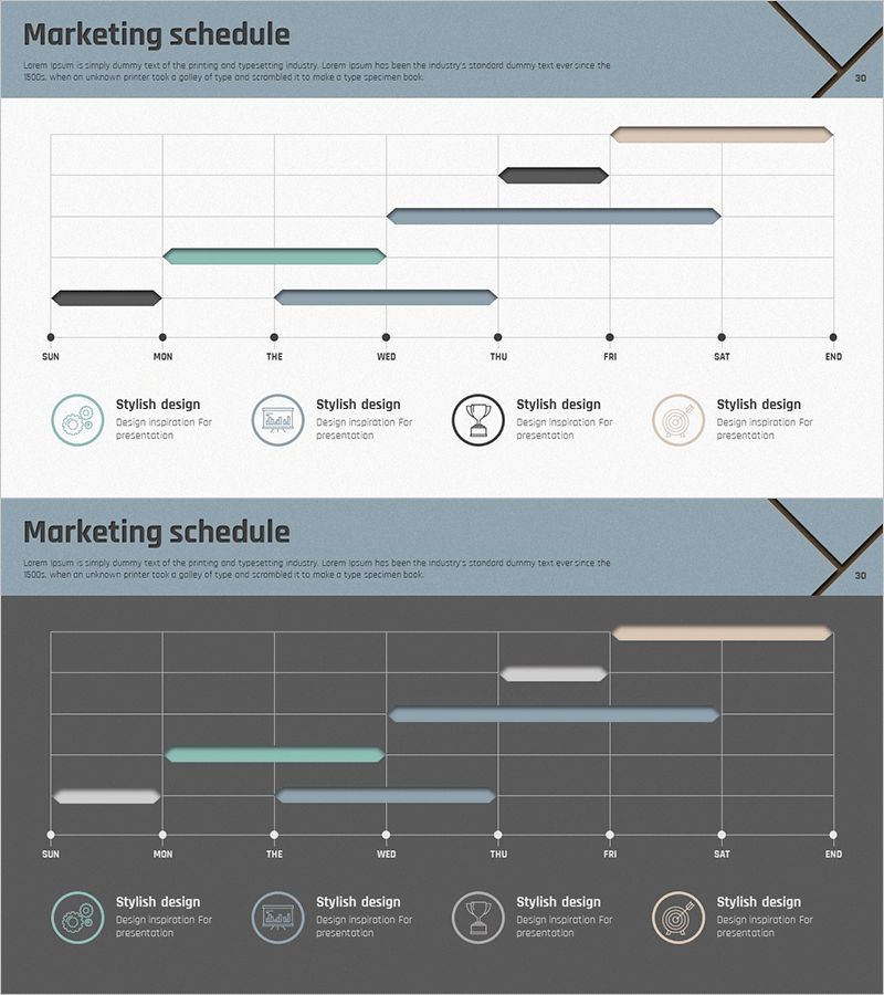 마케팅 일정 로드맵 다이어그램 – 프로젝트의 성공 전략