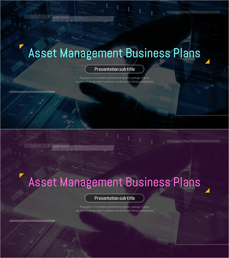 자산 관리 사업계획서 템플릿 표지 – 전문성과 비전을 담다