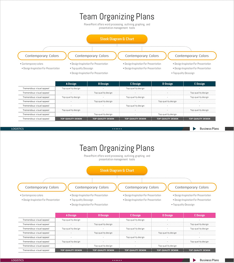 추진계획 구성 슬라이드 – 명확한 목표와 비전