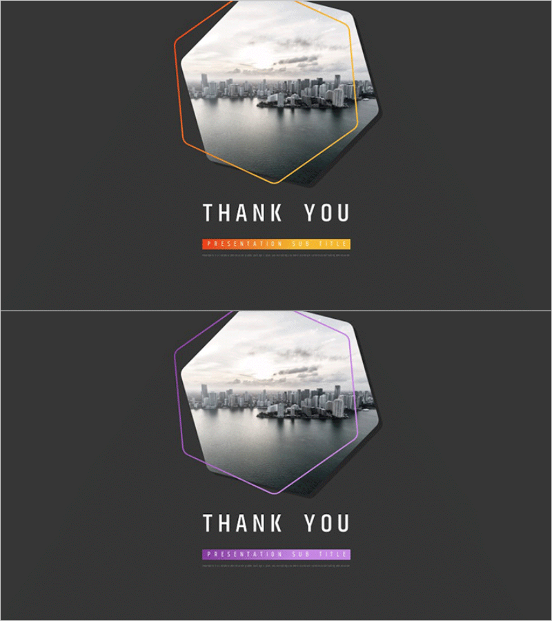 육각형 패턴 회사소개서 엔딩 표지 – 신뢰와 전문성