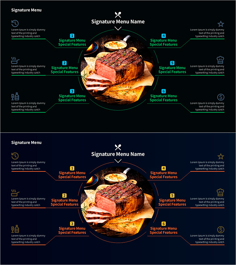 시그니처 메뉴 발표 슬라이드