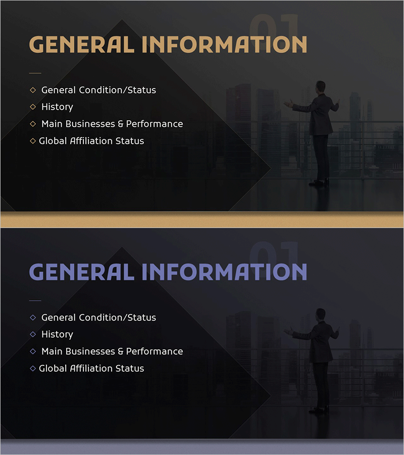 비즈니스 맨 제안서 템플릿 간지 – 정보를 명확히 전달하는 슬라이드