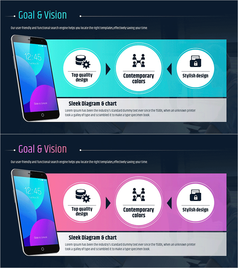 APP 보안 사업 비전 및 목표 슬라이드