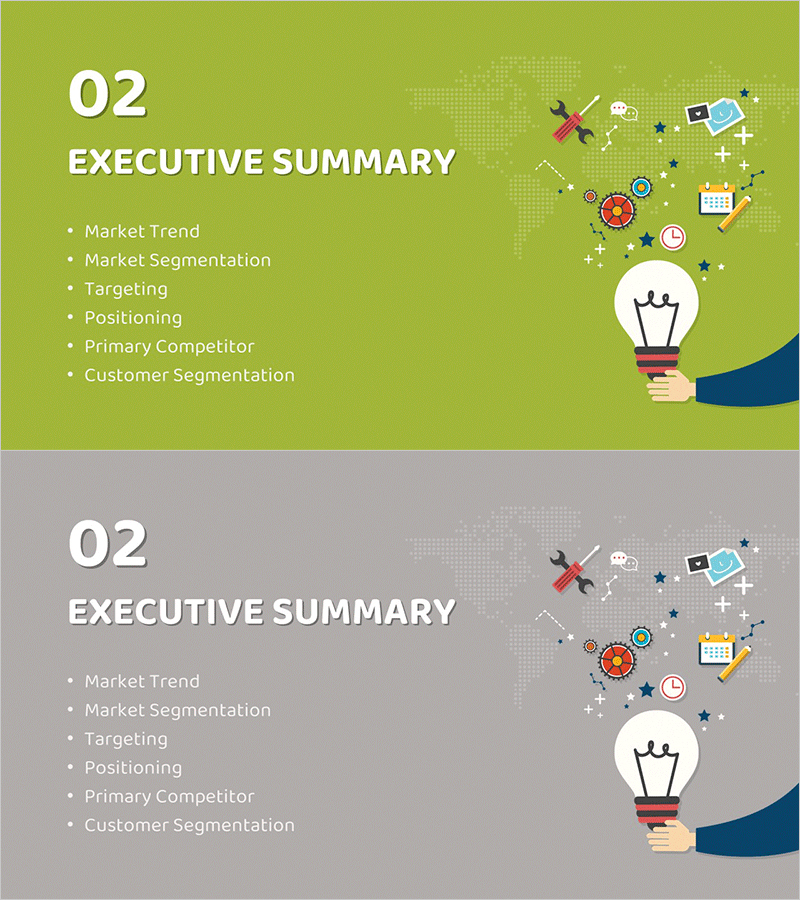 일러스트 테마 마케팅 기획서 템플릿 간지